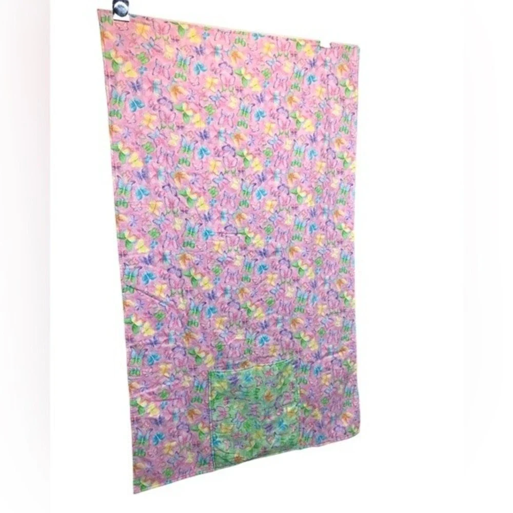 Quillow quilt/pillow butterfly’s purple pink and green‎